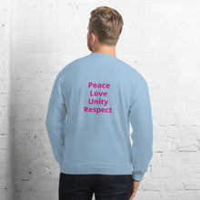 Load image into Gallery viewer, Unisex "Peace Love Unity Respect" Sweater - Friendly Cartel Clothing