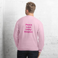 Load image into Gallery viewer, Unisex "Peace Love Unity Respect" Sweater - Friendly Cartel Clothing